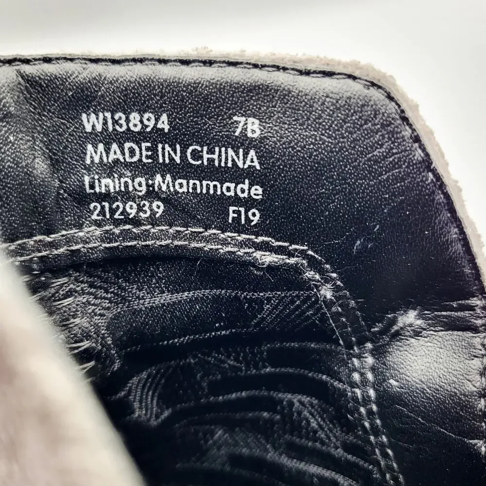 Cole Haan Alayna Gray Suede Slouch Ankle Booties Stacked Block Heel Women’s Sz 7 - Picture 8 of 11